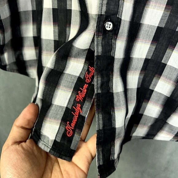 Robert Graham Shirt Men Medium Multicolor Plaid Miss Rumba Classic Fit Flip Cuff - Picture 5 of 11